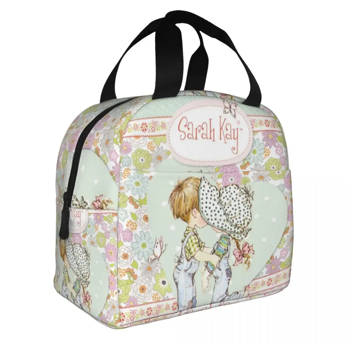 Custom Sarah Kay Girl Cartoon Animation Insulated Lunch Bags for Women Resuable Cooler Thermal Bento Box Kids School Children
