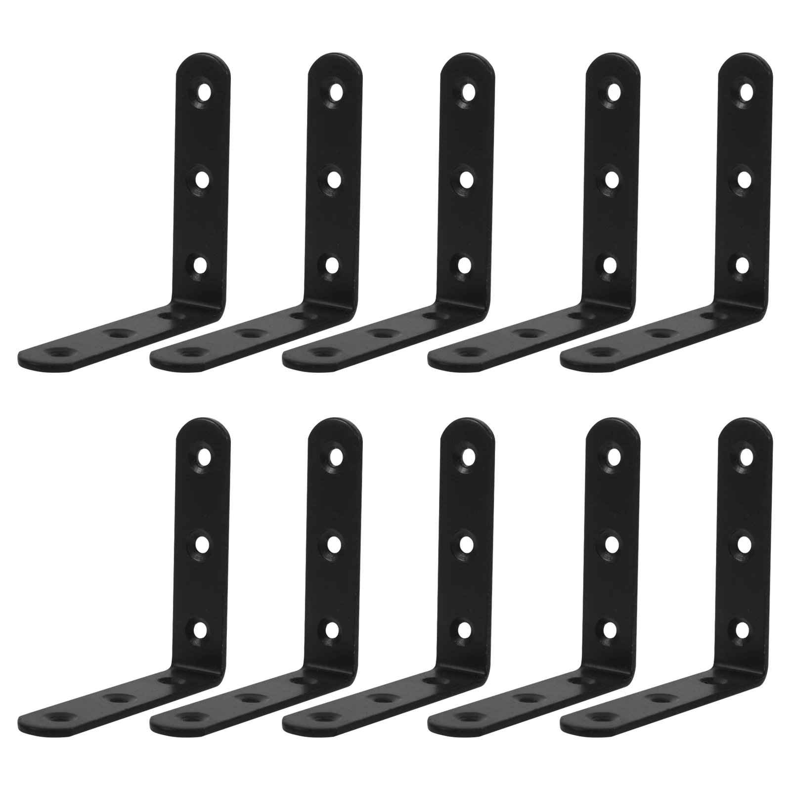 

10 Pcs L-shaped Angle Bracket Brackets for Shelves Wall Shelf Cabinet Iron Corner Connector Mount Shelving