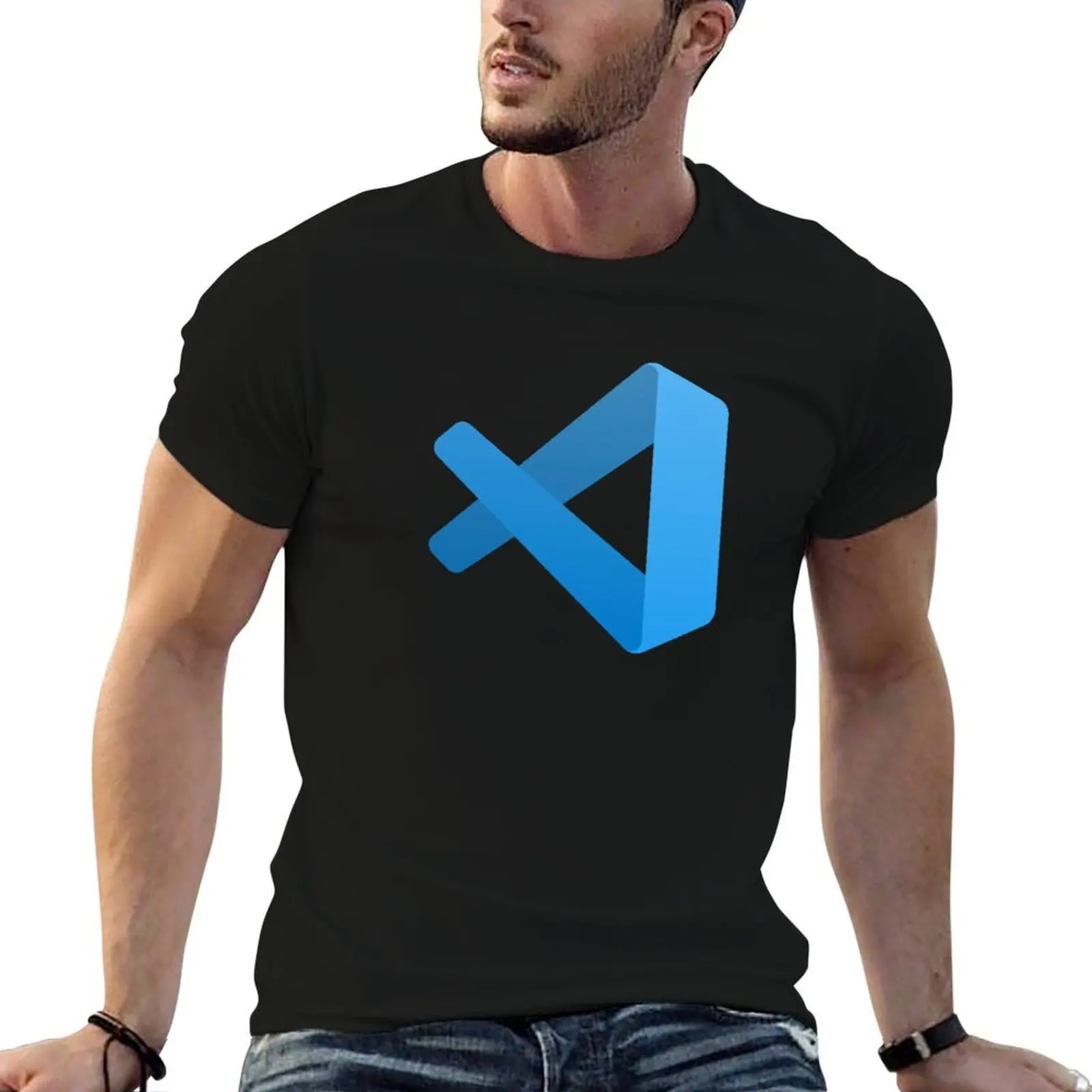 تي شيرت Visual Studio Code تي شيرت مطبوع حسب الطلب تي شيرت رجالي جرافيك تي شيرت رجالي عادي تي شيرت #1