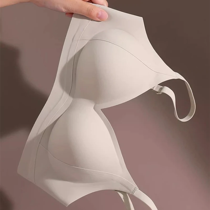 Seamless, Wire-free Bra, Push-up, Comfortable, Breathable, Auxiliary Breast-retracting, Supportive, Enlarged Lifting Bra