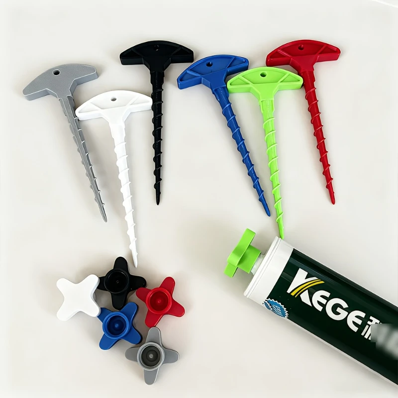 6pcs Hot Glue Gun Nozzle Caps With Cleaning Rods Plastic Leak Proof Sealer Tips Glue Gun Nozzle Uncloggers Home Accessories