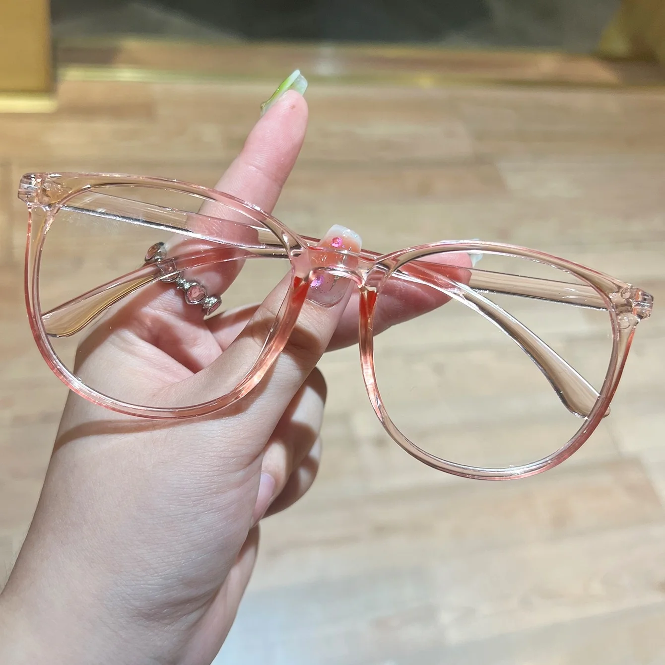 1개 유니섹스 플레인 안경 신형 고화질 레트로 라운드 프레임 심플 아트 캐주얼 다용도 노메이크업 슬리밍 보호용 안경