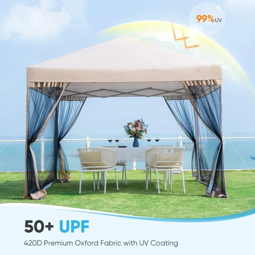 Tent Outdoor Instant Portable Gazebo Room Tent - Fully Sealed Waterproof & Roller Bag Canopy Tents for Camping Shelter Garden