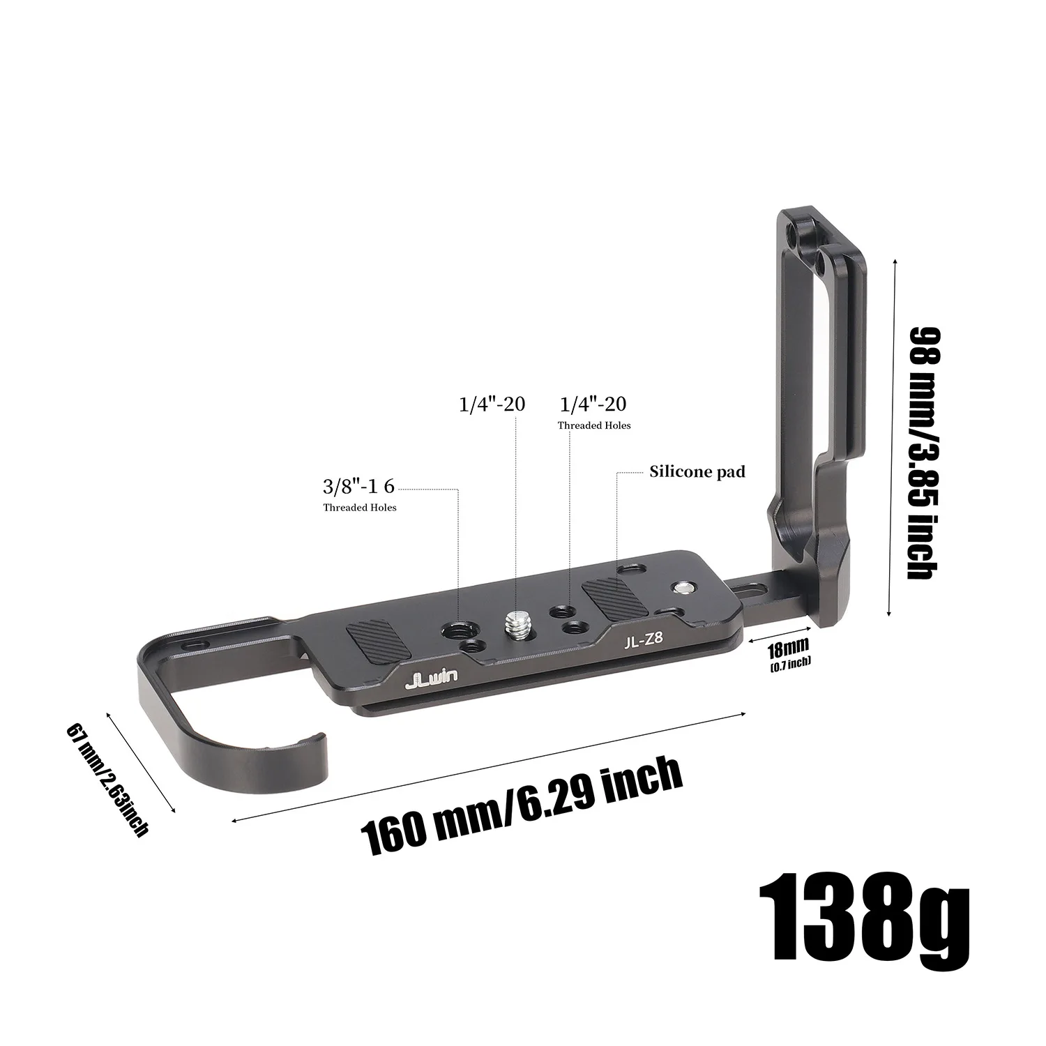 

JLwin Vertical Shot Quick Release Board L Board Suitable for Nikon Z8 Quick Release Board Camera Tripod Vertical Shot Handle