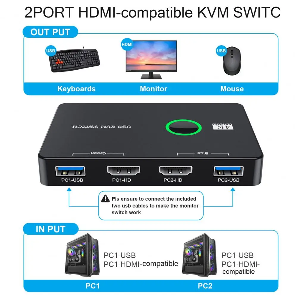 Usb Switcher for Windows 10 Share Usb Devices Between Computers Efficient Usb Kvm Switches for Multi-device Control 2/4