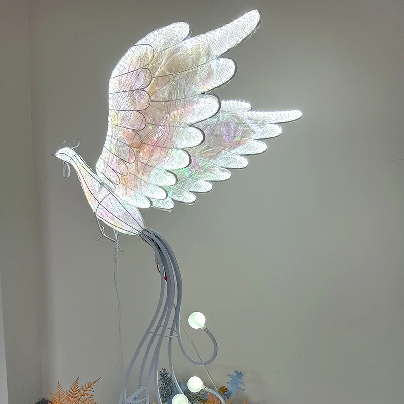 

OUFULA Modern Phoenix Wedding Lantern Area Props Street Lamp LED Stage lighting Festival Atmosphere Background Decoration