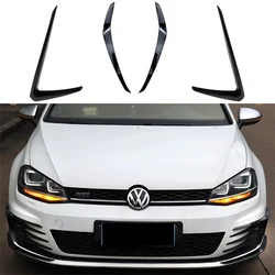 For VW Golf MK7 GTI GTD 2012-2017 Front Bumper Side Air Vent Trim Gloss Black Intake Frame Grille Splitter Spoiler Canard Cover