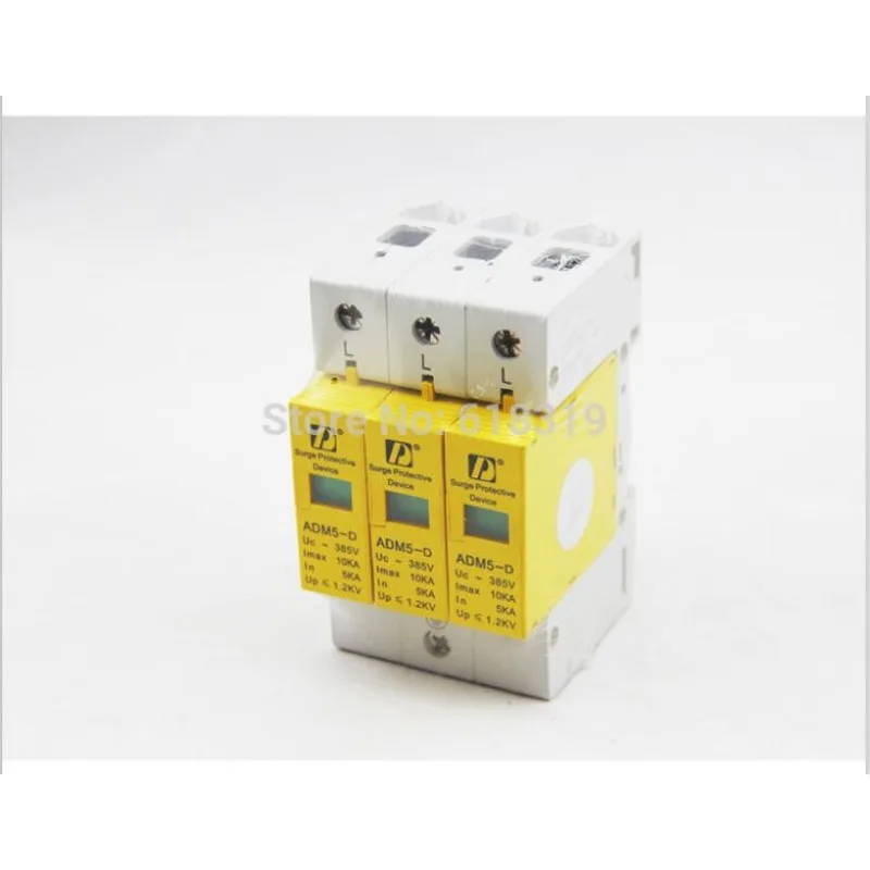 SPD 3P 5KA~10KA 385V AC Class D House Surge Protector Protection Protective Low-voltage Arrester Device
