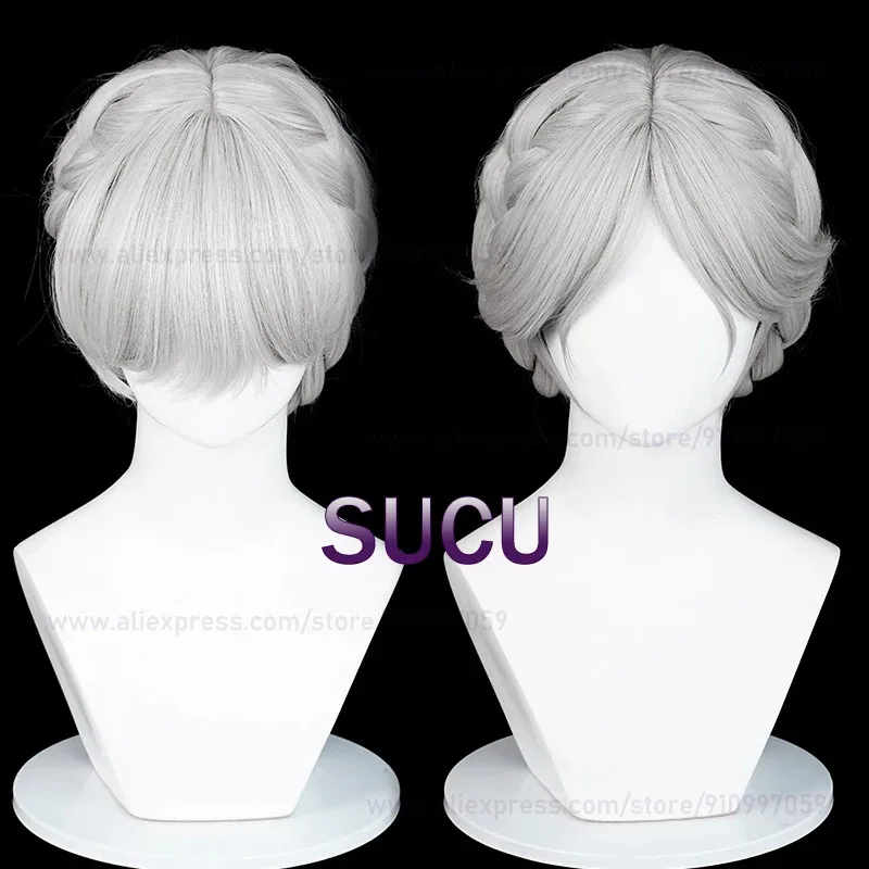 AAA 2025 Game Identity V Bloody Queen Mary Cosplay 43 cm Graue Damenhaare Hitzebeständige synthetische Perücken + Perückenkappe