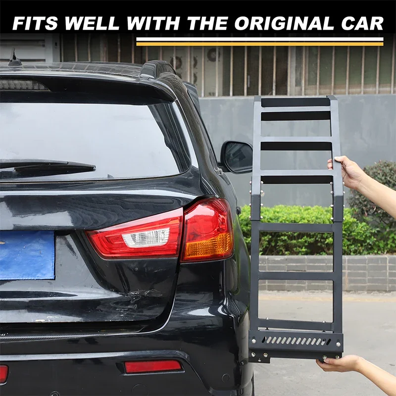 Aluminum Alloy Black For Mitsubishi ASX 2011-2018 Car Rear Tail Door Ladder Climbing Car exterior modification accessories