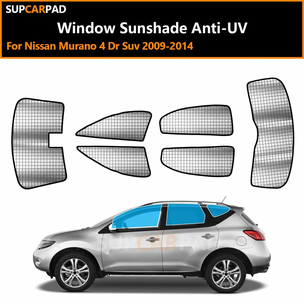 

Для Nissan Murano 4-дверный внедорожник 2009-2014: Индивидуальные солнцезащитные шторки на окна автомобиля, анти-УФ, козырьки на окна, аксессуары