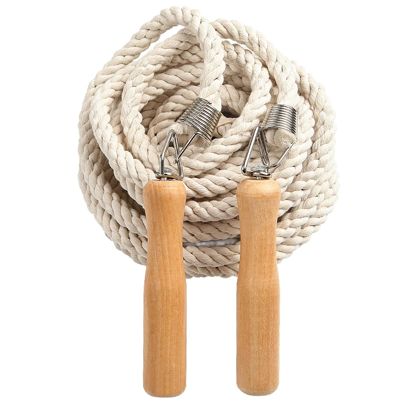 Cuerda para saltar con mango de madera – entrenamiento al aire libre - imagen 4