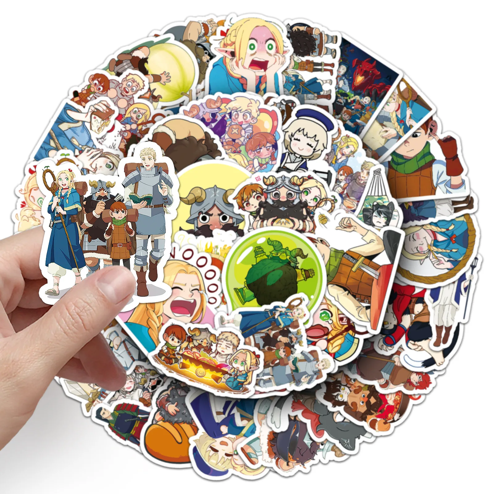 50 Uds. De pegatinas de grafiti deliciosas en mazmorras, pegatinas personalizadas de decoración de dibujos animados de Anime, bricolaje, guitarra, taza de agua, monopatín