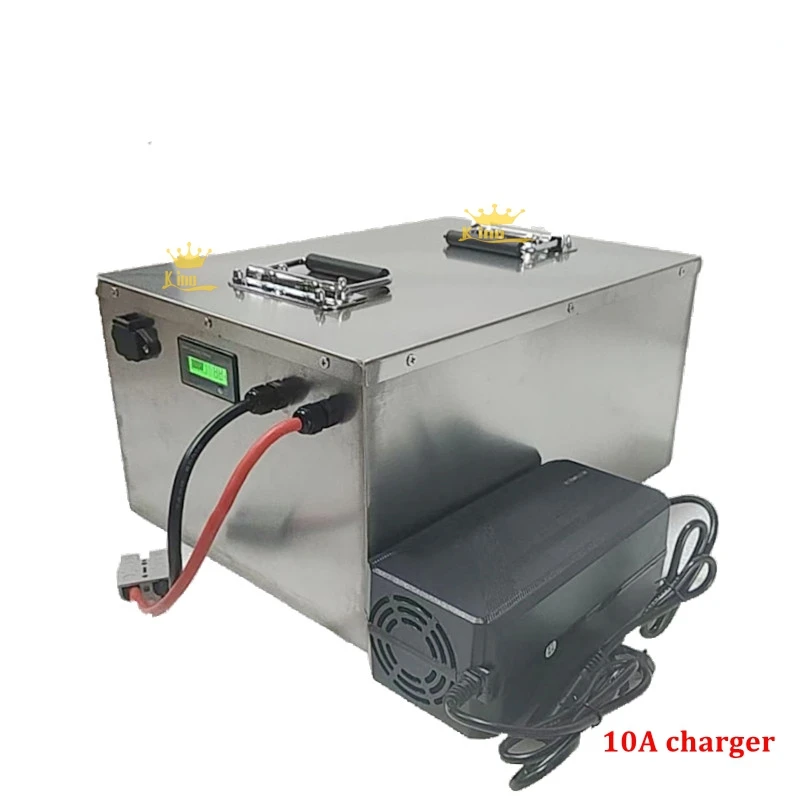 RT waterproof 96v 100Ah lithium ion Rechargeable battery li ion for Excavatorvehicle RV AGV Forklift boat inverter + 10A Charger