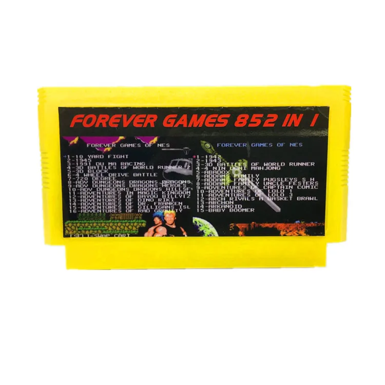 PER SEMPRE DUO GIOCHI DI 852 in 1 (405 + 447) Cartuccia di Gioco per 60 Spilli gioco Carrello, totale 852 giochi 1024MBit Chip Flash in uso