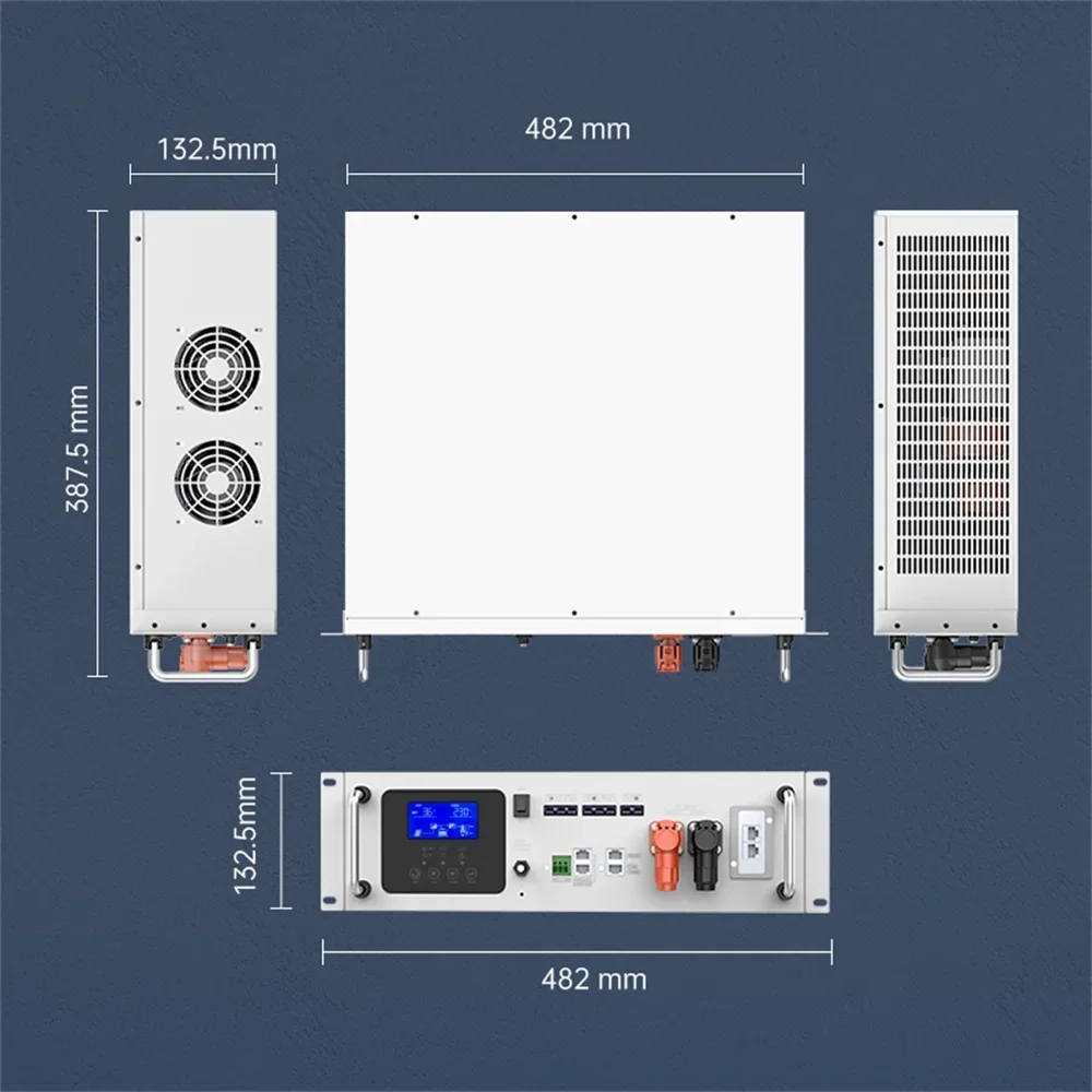 Visture 5.5KW to 27.5KW Hybrid Rack Style Inverter parallel three-phase AC DC reverse integrated solar inverter 48V Off grid