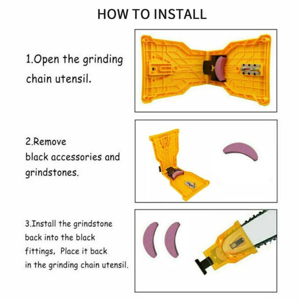 

Простая в использовании и эффективная точилка для зубьев бензопилы, инструмент для заточки цепи пилы для легкой заточки