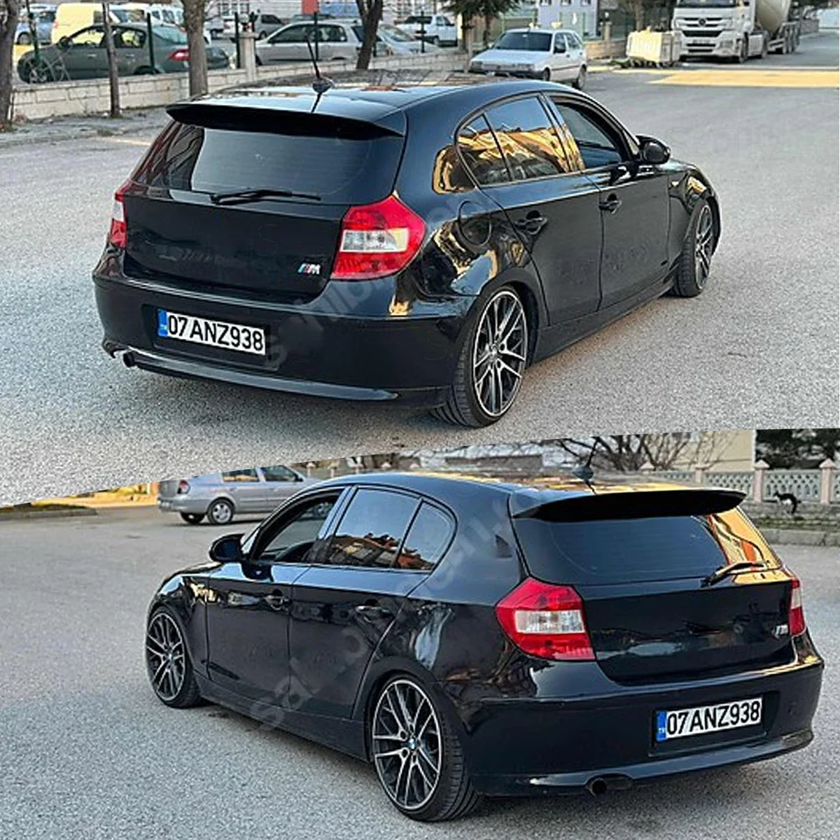 For 2004-2012 BMW 1 Series E87 E81 Hatchback 116i 118i 120i Rear Trunk Lid Roof Spoiler Wing ABS Black Carbon Car Accessories view 2