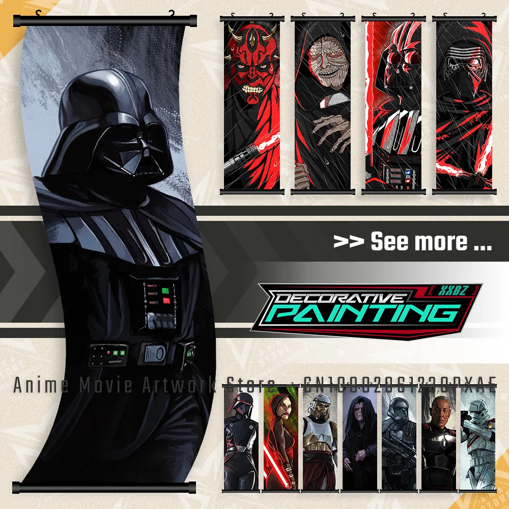 

Movie Star Wars Episode VI Return Of The Jedi Home Decoration Scroll Picture Poster Wall Art Hanging Painting Bedside Background