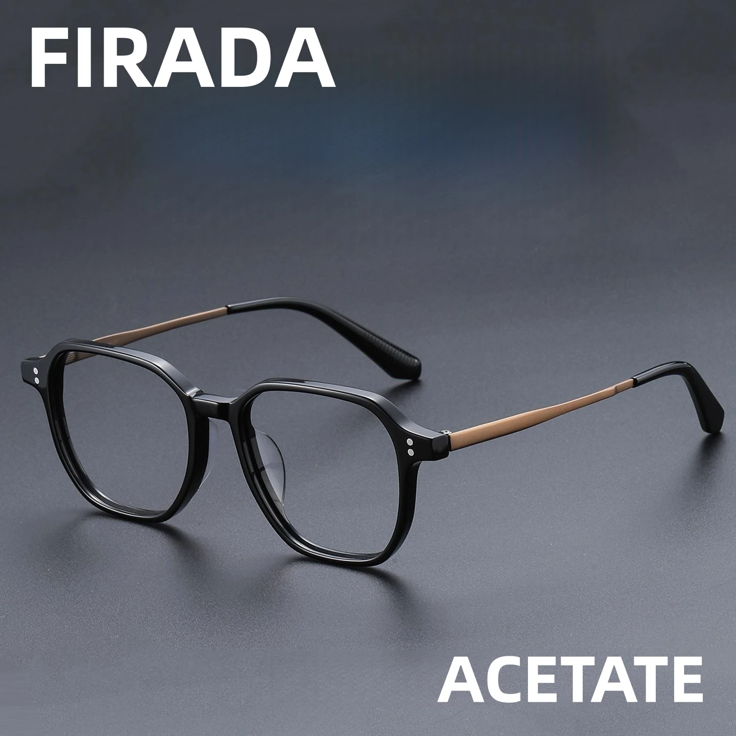 

FIRADA 2026, новые модные очки в стиле ретро, роскошные очки из чистого титана и ацетата, оправа для очков по рецепту для мужчин и женщин T23010-C