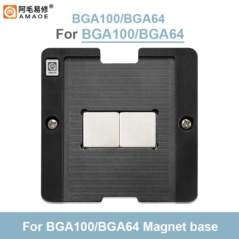 Imagem -04 - Magnetic Plantando Plataforma de Estanho com Placa de Posição Universal Bga Reballing Stencil Grupo 52x60 mm 0.15 mm Amaoe-bga100-bga64