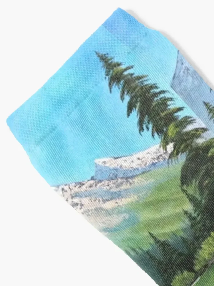 Bob Ross Inspired Landscape - Mountain Art Socks men cotton high quality Stockings hiphop Girl'S Socks Men's