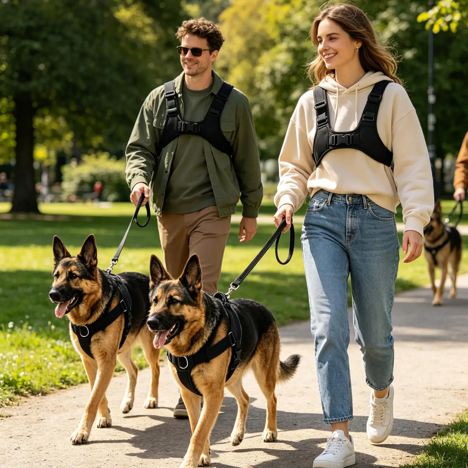Dog Harness No Pull Anti-Choke Escape Proof Adjustable Dog Vest Harness For Daily Walking Training Weekend Outing Camping