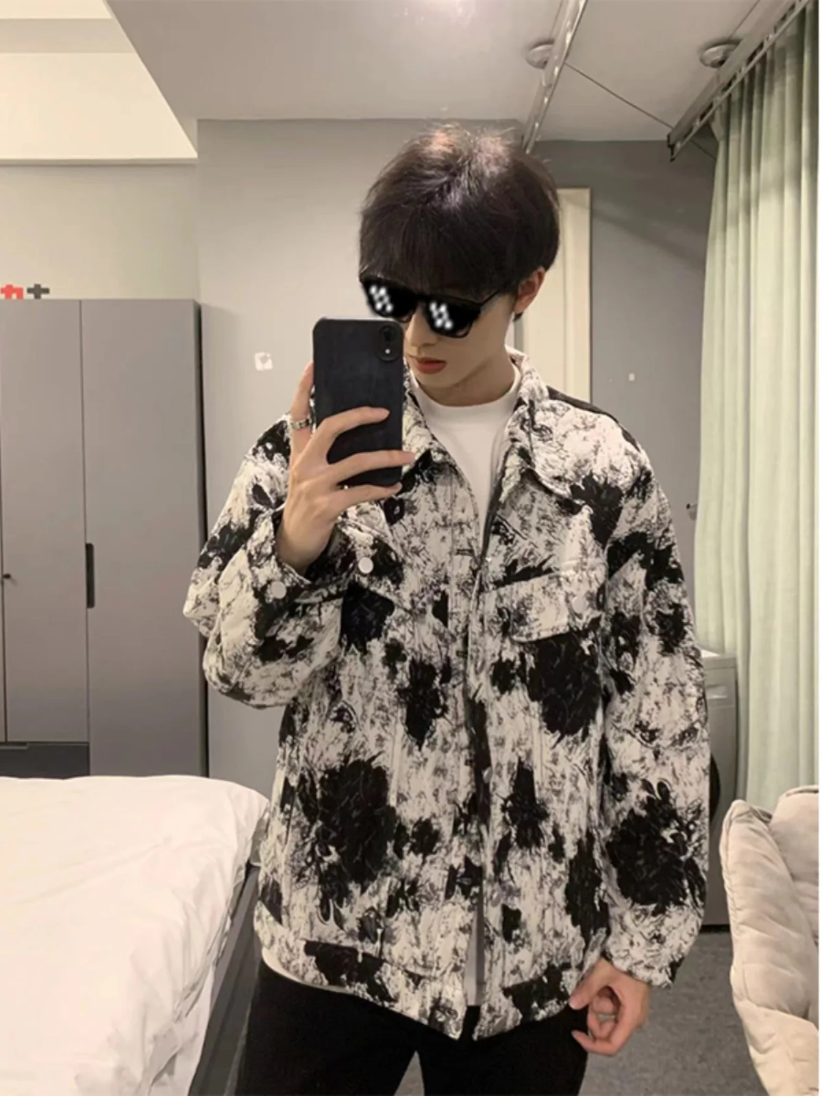 

Мужская джинсовая куртка American Dyed Denim: осенний дизайн, уникальный воротник, премиальный вид, рабочая куртка Haome, свободный крой, водоотталкивающая.