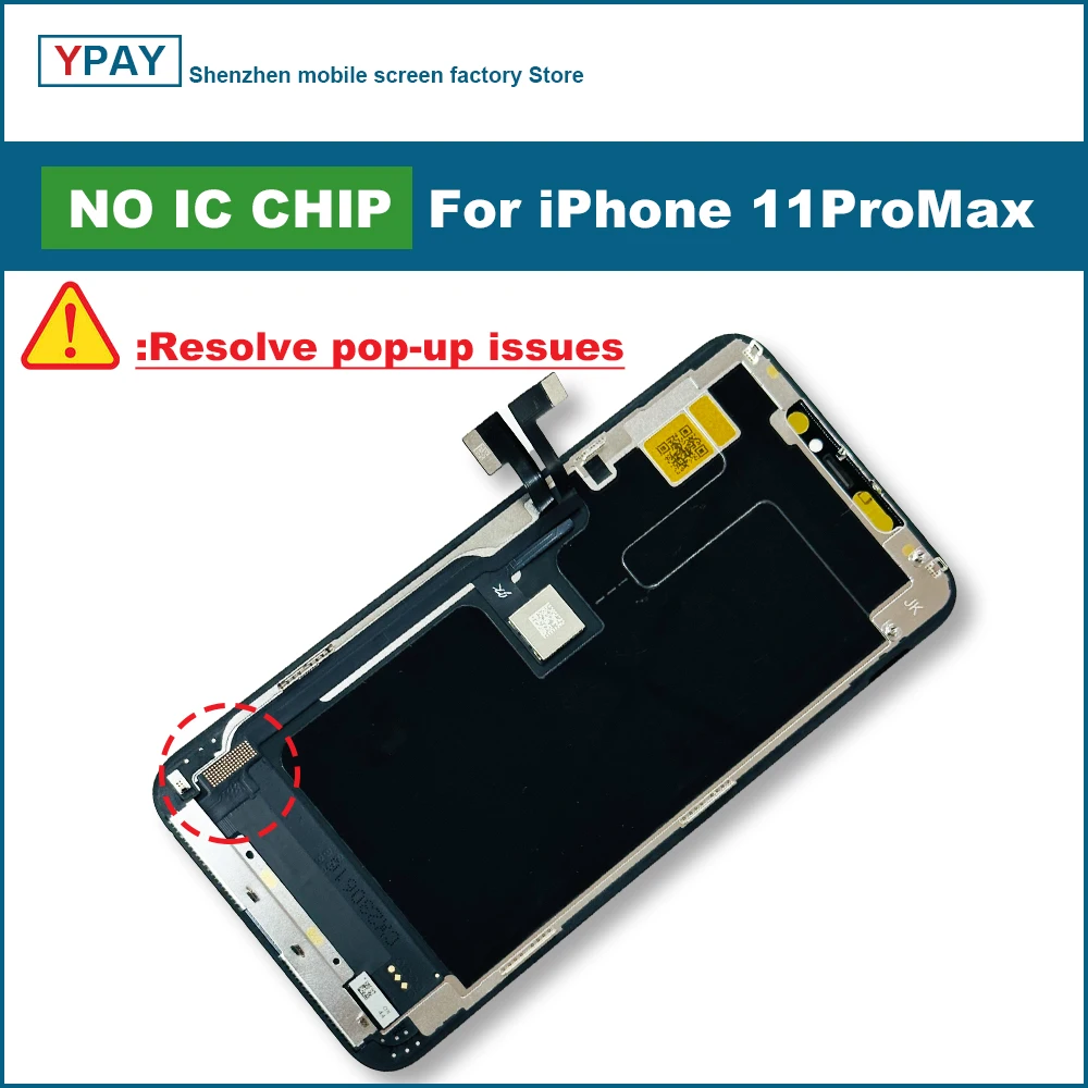 NO IC Chip JK Series For iPhone 11 LCD 11Pro12 12Pro LCD Display Touch Screen Digitizer Assembly No Dead Pixel Replacement Parts