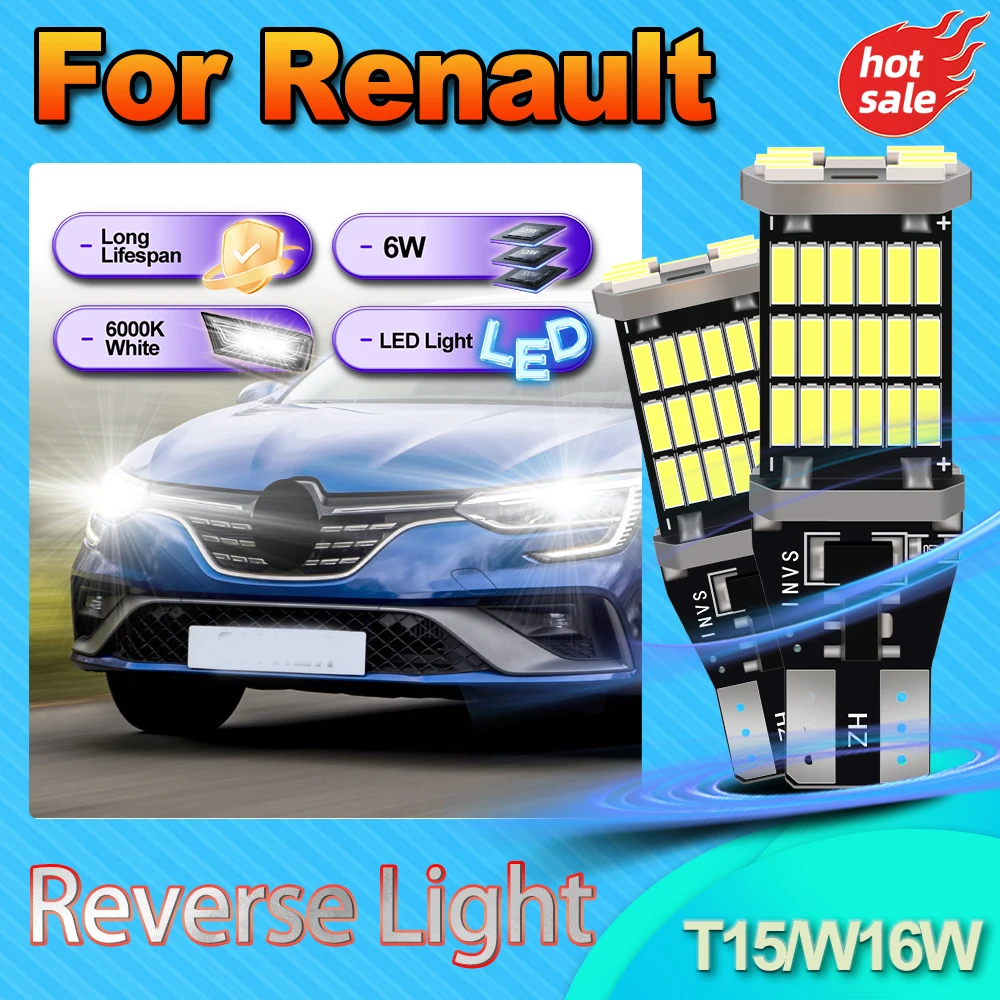 

Flashing T15 W16W Reverse Lamp Bulb Led Backup Light Ampoule 3400LM Plug And Play For Renault Megane 4 Scenic 4 Fluence Saloon