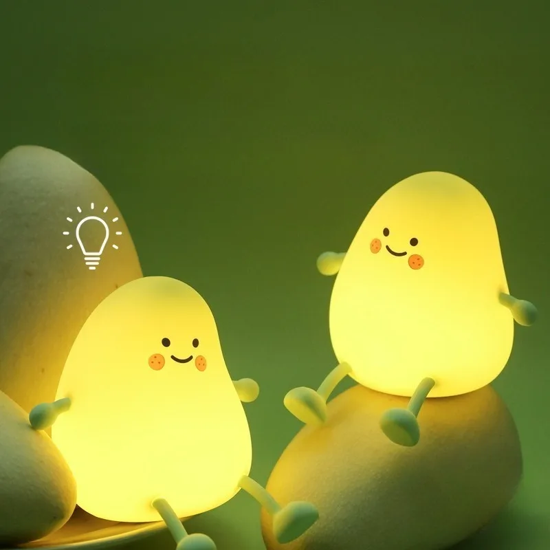 

Cute Mango Night Light Rechargeable Dimmable Small Night Light Bed Light Desk Lamp Room Decoration Birthday Gift Festival Gift