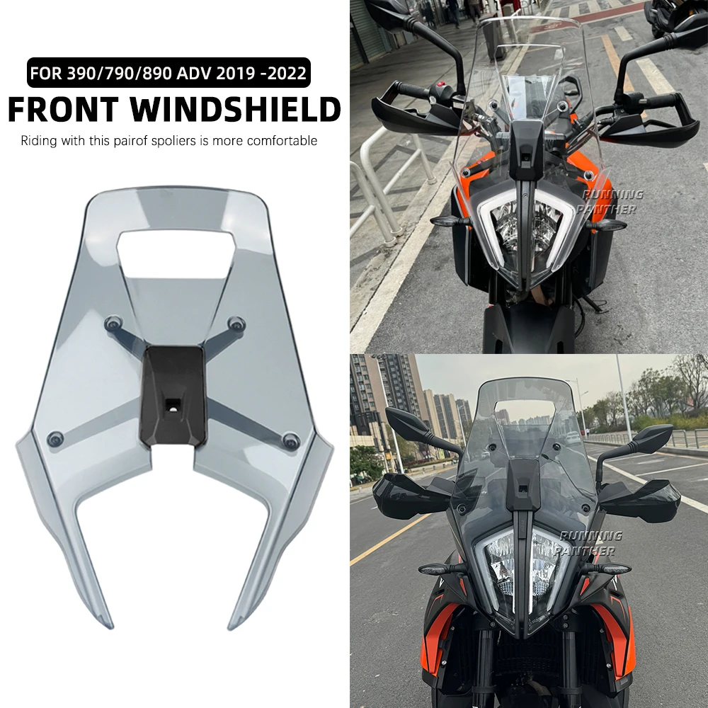 Motorcycle Windshield Wind For 390 790 890 ADV Adventure 2019-2022 2020 Rally Deflector Screen Shield Windscreen Visor Acrylic