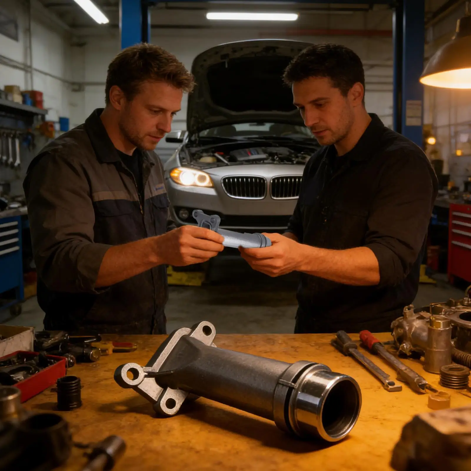 

For BMW； Coolant Hose Connector Aluminum Alloy Universal Precise Replacements Coolant Expansion Tank Connector For Auto Repair