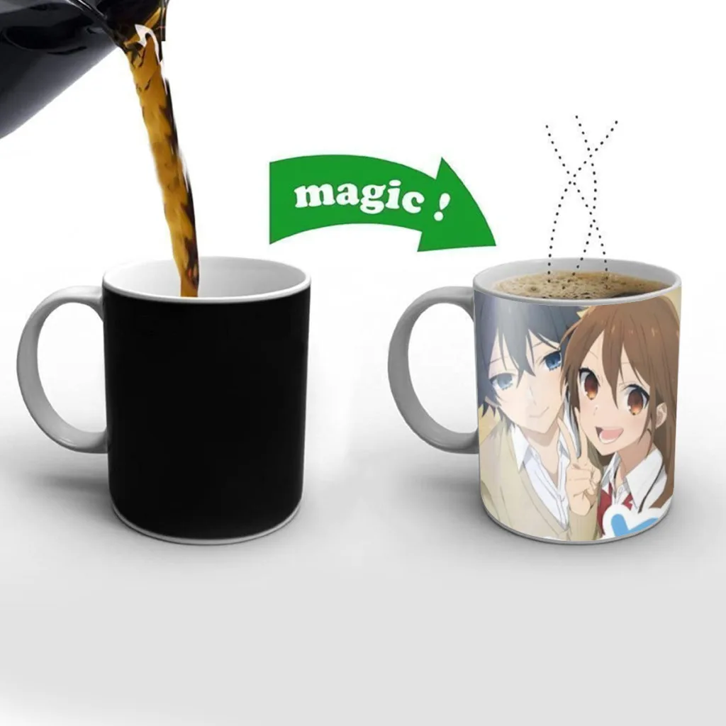 Horimiya Anime Coffee Mugs Cup Color Changed Mug Heat Sensitive Tea Cup Coffee Mug Gift Mug Drop Shipping