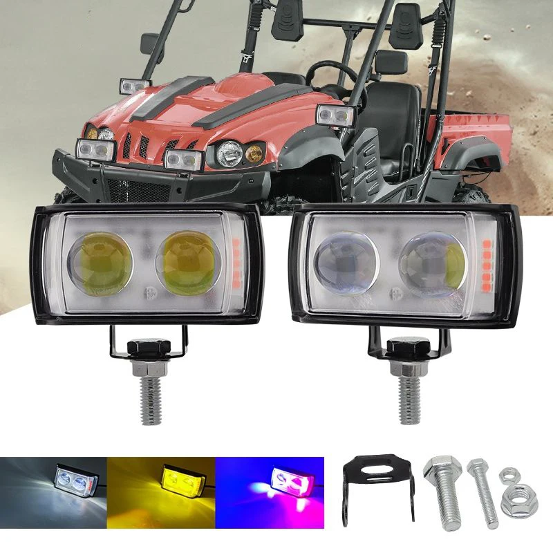 

LED Driving Fog Light Auxiliary Spotlight for ATV SUV UTV 3/4 Color Light White Yellow 12-85V 12W 1pc