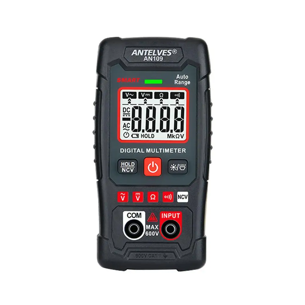 AN109 Portable Digital Smart Multimeter High-precision Intelligent Anti-burn NCV On-off AC / DC Voltage Electrician Repair Tools