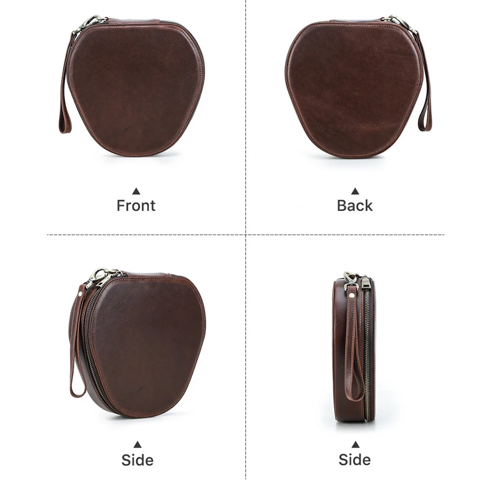 Чехол POYATU из натуральной кожи для Sony WH-1000XM4 WH-1000XM5 WH-1000XM6, сумка для переноски ручной работы из натуральной кожи, сумка-коробка