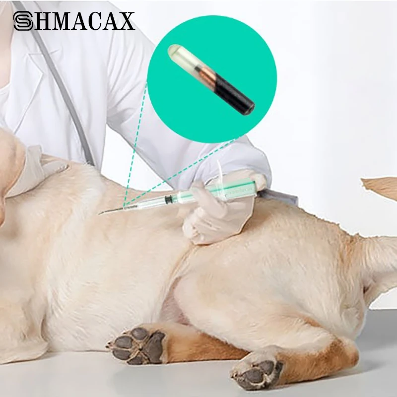 Animal Microchip Implanter Kit ISO11784/785 FDX-B Chips Pet ID Microchip Implant Set For Dog Veterinary Management