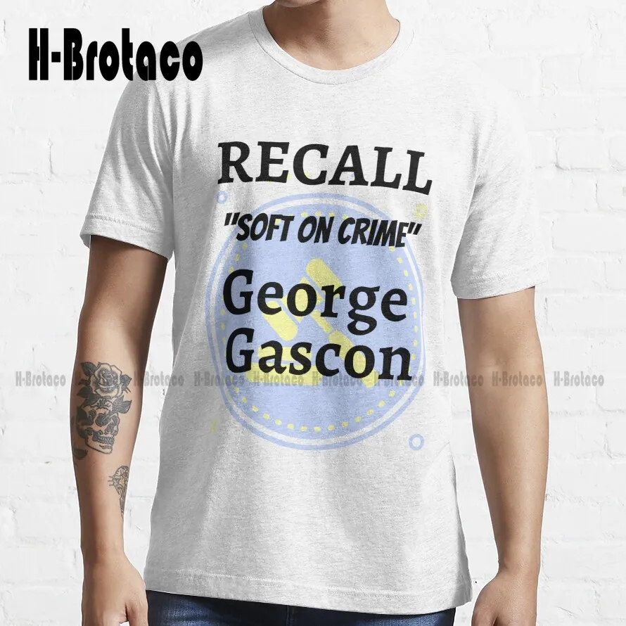 Recall Los Angeles District Attorney George Gascon Trending T-Shirt Custom Aldult Teen Unisex Digital Printing Tee Shirts Xs-5Xl