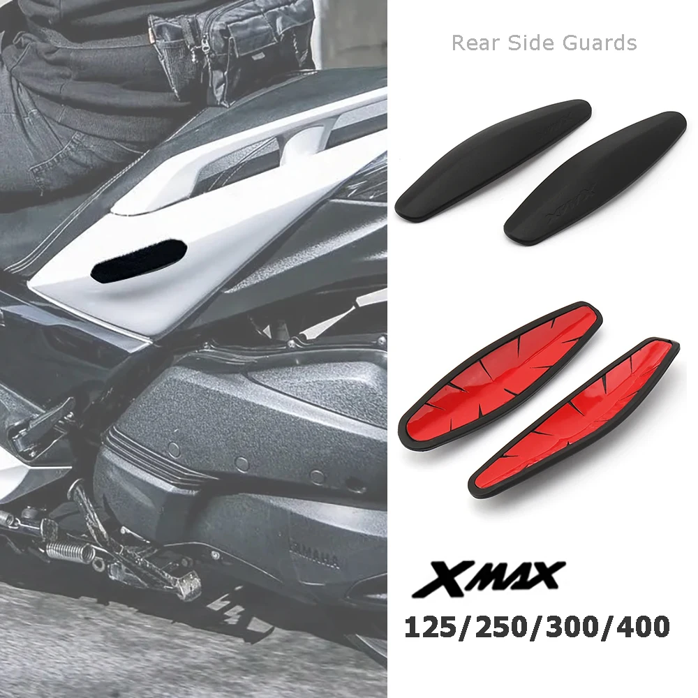 

New Motorcycle Black Rubber Rear Side Protection Guard For Yamaha XMAX 125 250 300 400 X-MAX125 X-MAX250 X-MAX300 X-MAX400