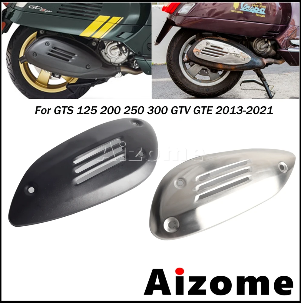 Motorcycle Exhaust Pipe Protector Cover Anti-scalding Scooter Muffler Heat Shield Guard For GTS GTV GTE 125 200 250 300 13-2021