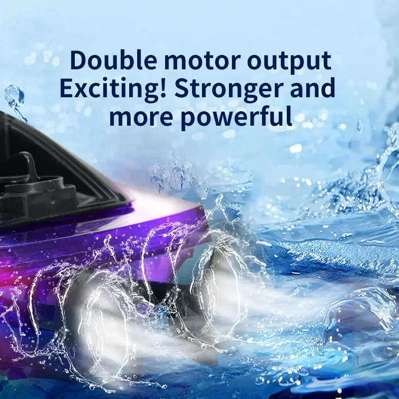 JJRC 2.4G Rc Boats Toy Electric High Speed Remote Control Boat In Pool Waterproof Rc Racing Boats Ships Toys For Boys Kids Gifts