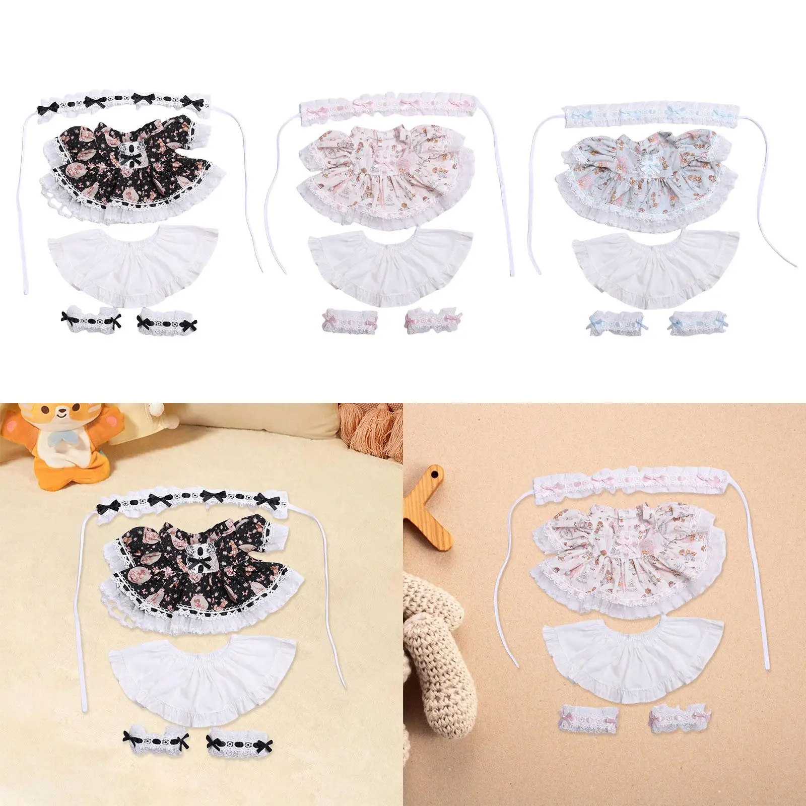 Gefüllte Puppe Prinzessin Kleid Puppenkleidung 38 cm Foto Requisiten DIY Kostüme Kreatives Ersatzkleid für Puppe zur Fantasie