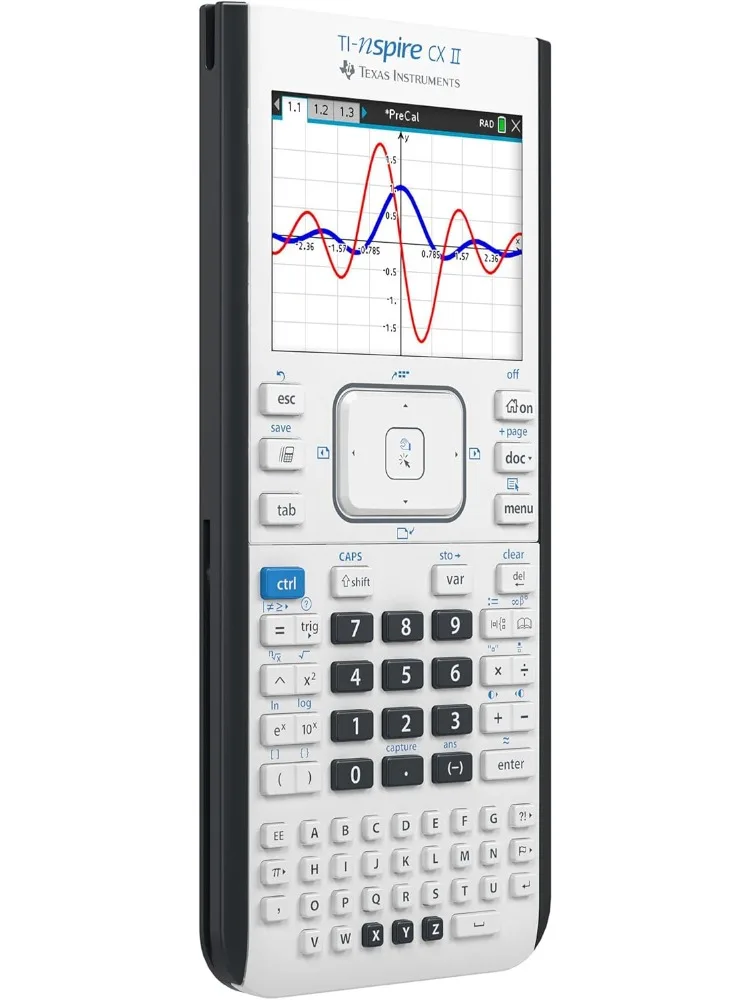 Instruments Calcolatrice grafica a colori TI-Nspire CX II con software per studenti (PC/Mac) Bianco 3,54 x 7,48