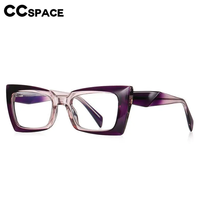 56875 Fashion Rectangle Anti-Blue Spectacle Frame Anti-Fatigue Computer Eyewear Frame for Women Gradient Eyeglasses