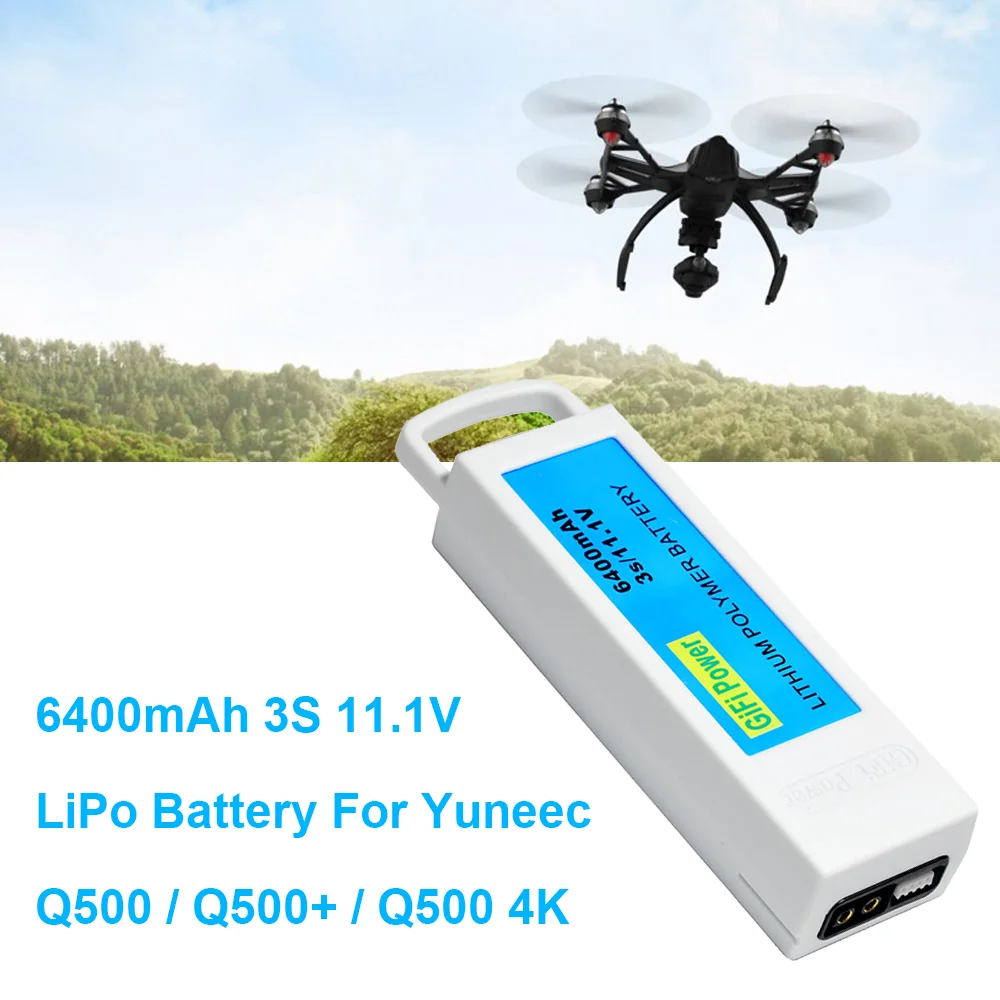 

11.1V 6400mAh battery For Yuneec Q500 3S Upgarded Lithium RC Battery Rechargeable Battery For Yuneec Q500 Q500 RC Quadcopter