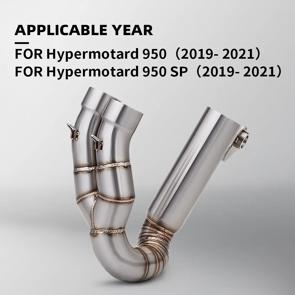 

FOR Hypermotard 950 Hypermotard 950 SP 950/950SP motorcycle stainless steel mid-section exhaust pipe (applicable year 2019-2021)
