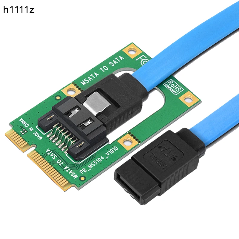 

mSATA to SATA Converter Card Mini SATA to 7-Pin SATA Extension Adapter Full-high Half-size for 2.5" 3.5" HDD SSD with SATA Cable