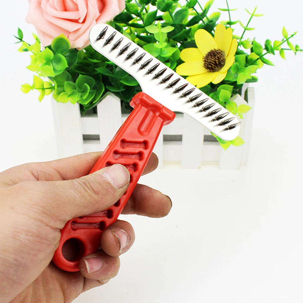 

Ergonomic Grooming Anti-Slip Rust-Resistant Stainless Steel Dog Cat Shedding Brush Hair Removal Tool Grooming Rake Pet