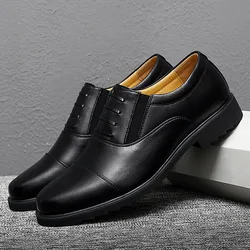 Brand Men Leather Shoes Office Mens Dress Shoes Quality Man Oxford Shoes British Style Business Work Footwear New Erkek Ayakkabı